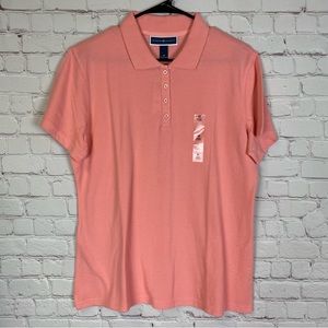 KAREN SCOTT Golf Polo Pink/Coral Color Short Sleeve Women’s Size M